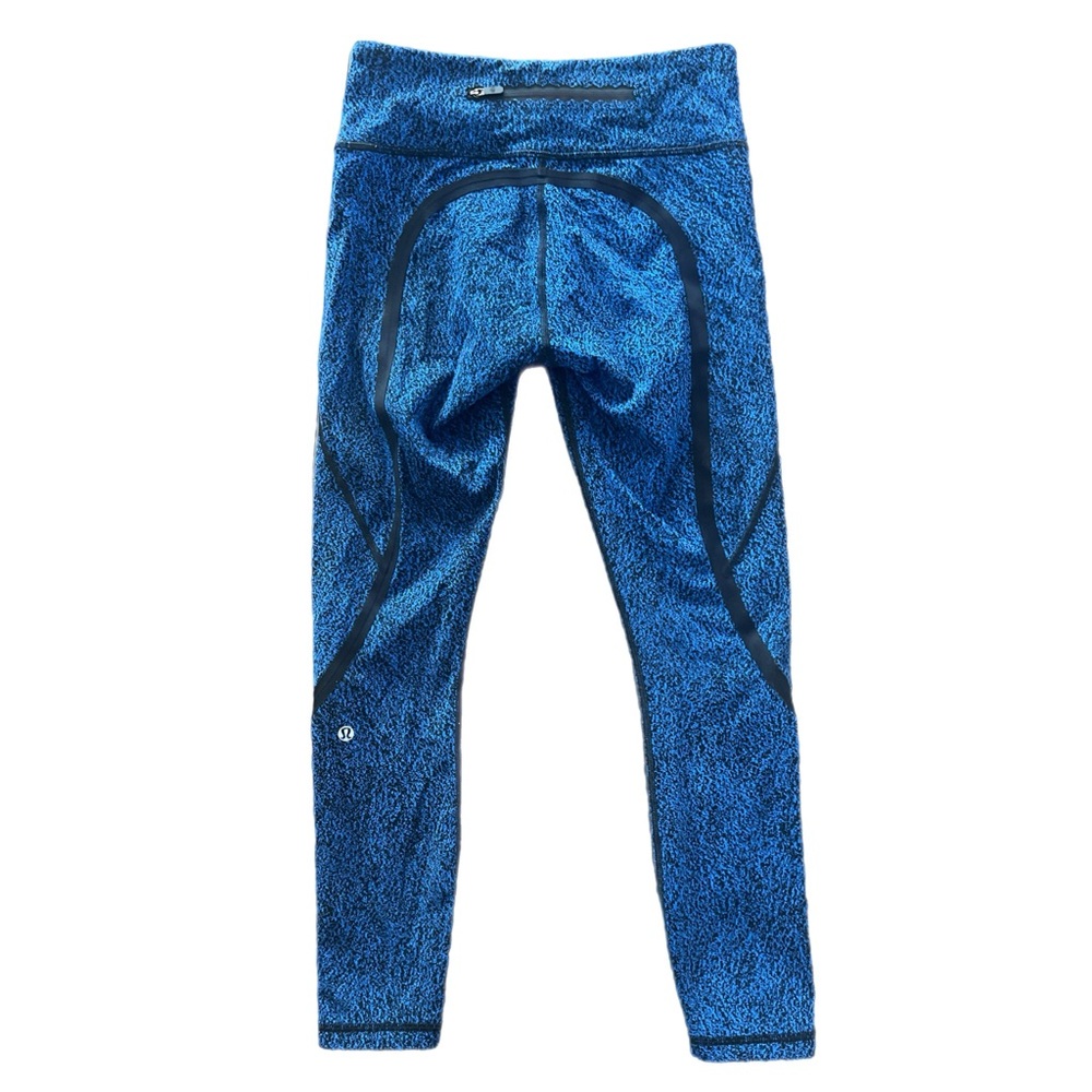 Lululemon On Track Tight Leggings Sz 4 – Circuit Cerulean Blue Black – Luxtreme - Picture 3 of 5
